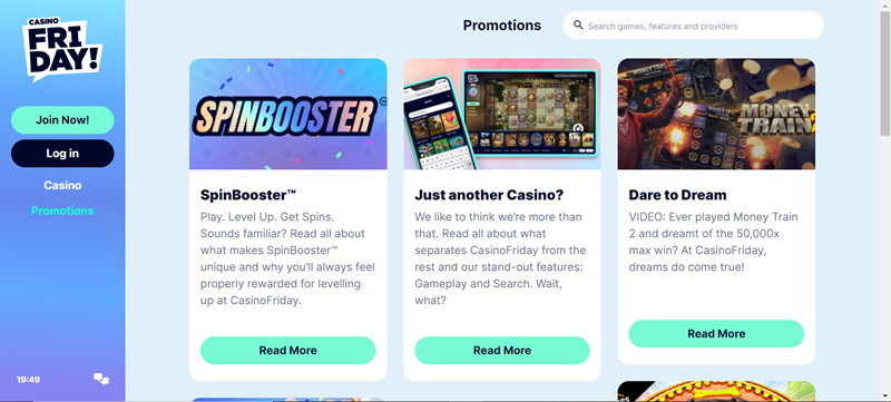 casino-friday-bonuses-and-promotions Casino Friday, Arvostelu, bonuskoodi, nostohuijaus?
